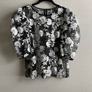 Zara Balloon Sleeve Blouse